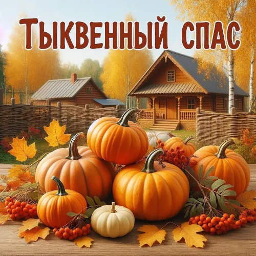 Красивые открытки с Тыквенным Спасом