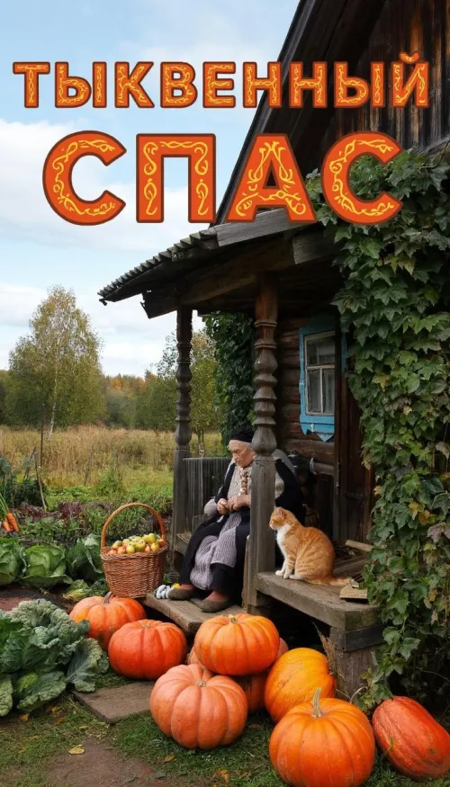 Красивые открытки с Тыквенным Спасом