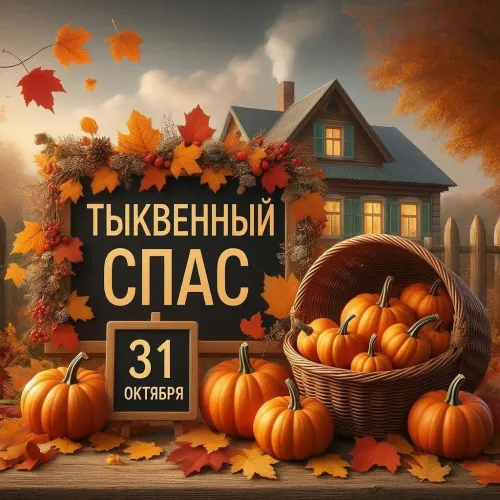 Красивые открытки с Тыквенным Спасом