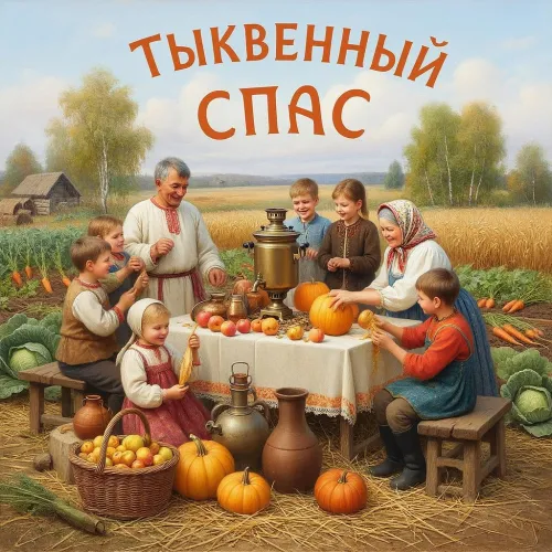 Красивые открытки с Тыквенным Спасом