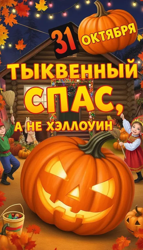 Картинки с надписью: Тыквенный Спас, а не Хэллоуин