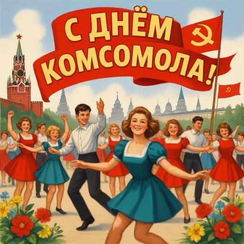 Новые открытки с Днем комсомола