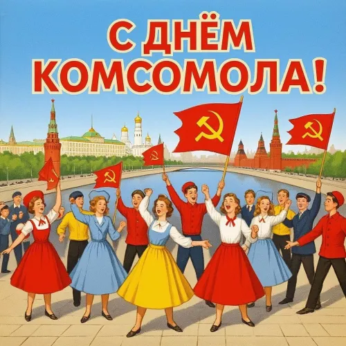 Новые открытки с Днем комсомола