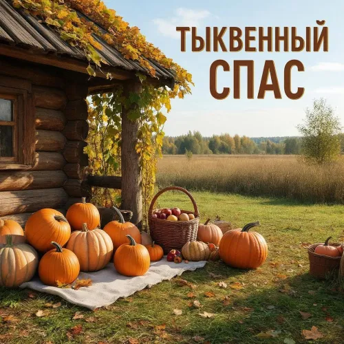 Красивые открытки с Тыквенным Спасом
