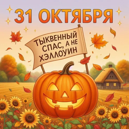 Картинки с надписью: Тыквенный Спас, а не Хэллоуин