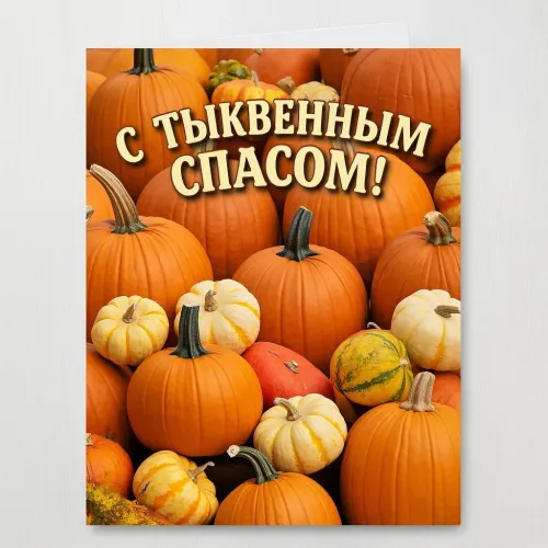 Красивые открытки с Тыквенным Спасом