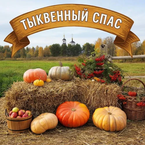 Красивые открытки с Тыквенным Спасом