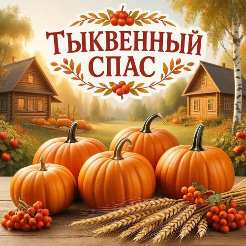 Красивые открытки с Тыквенным Спасом