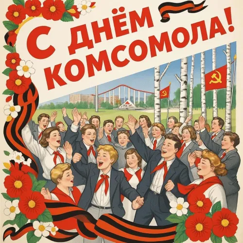 Новые открытки с Днем комсомола