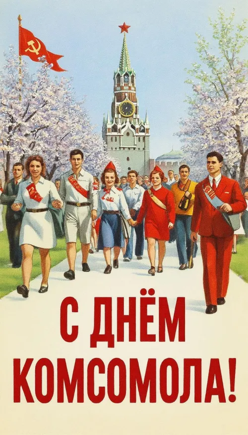 Новые открытки с Днем комсомола