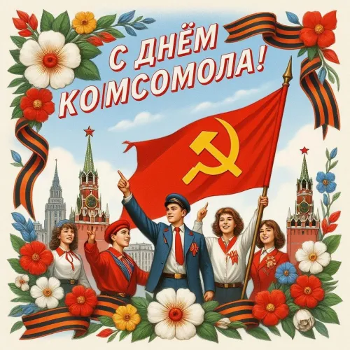 Новые открытки с Днем комсомола