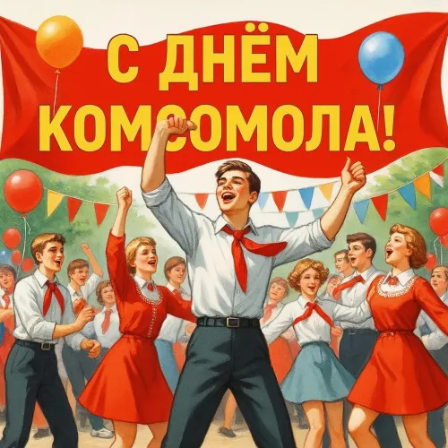 Новые открытки с Днем комсомола