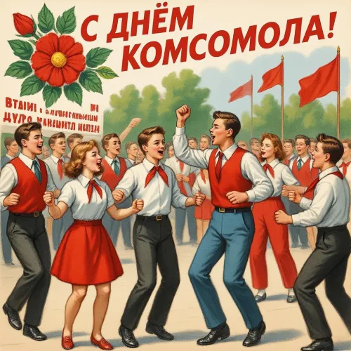 Новые открытки с Днем комсомола
