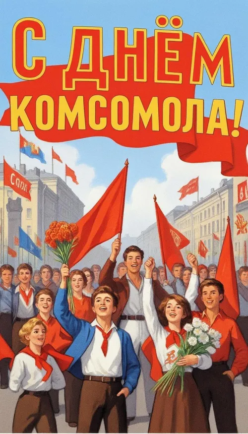 Новые открытки с Днем комсомола
